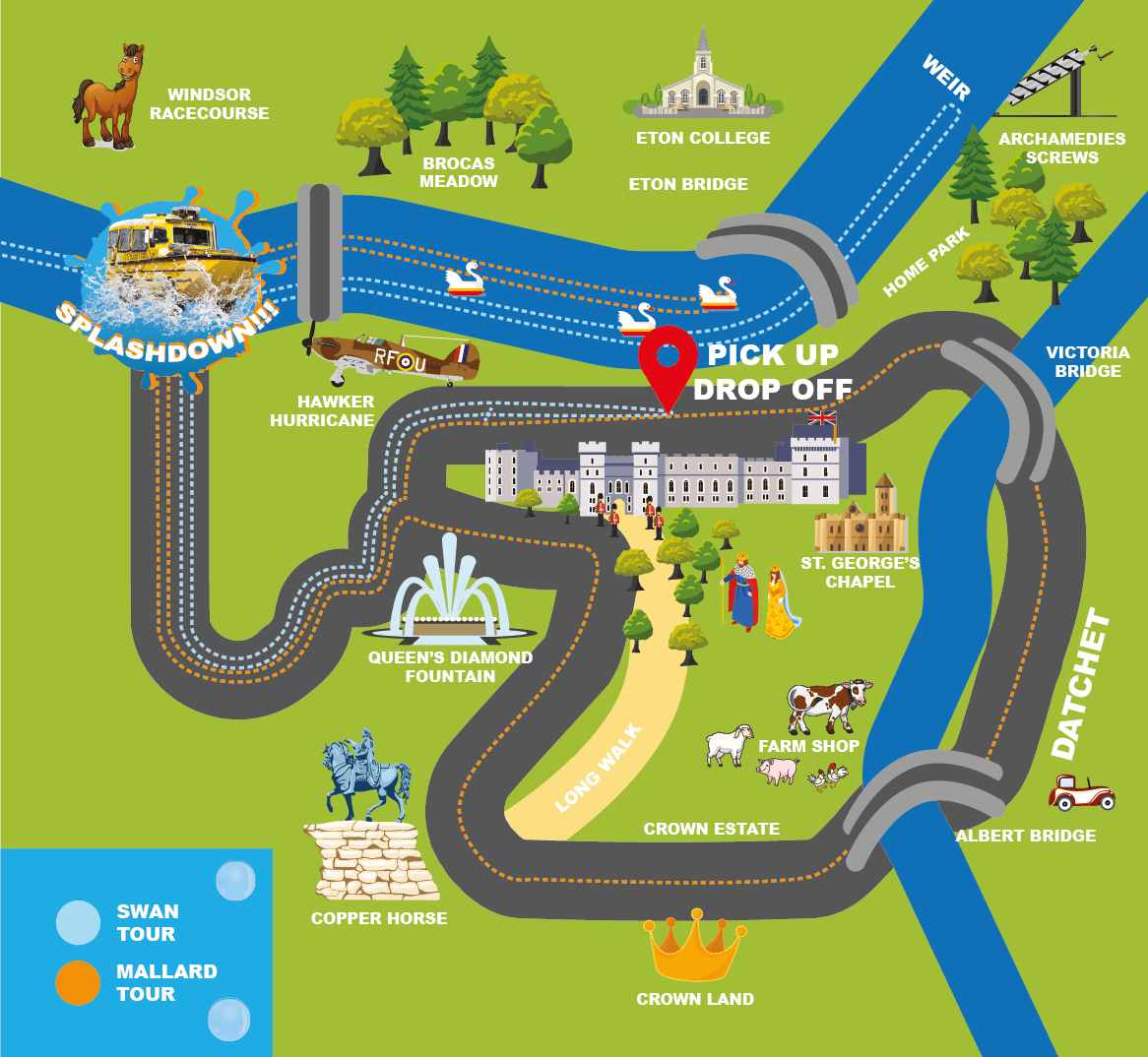 Different Tour Types Routes