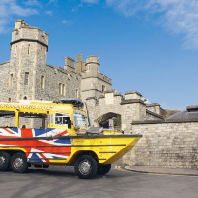 a school bus parked in front of a building